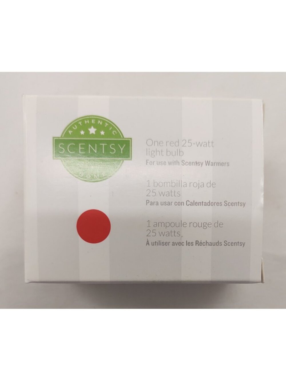 Scentsy Authentic Replacement Light Bulb 25 Watt Red For Full Size Warmer New